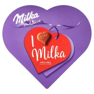 Milka srdce 165g